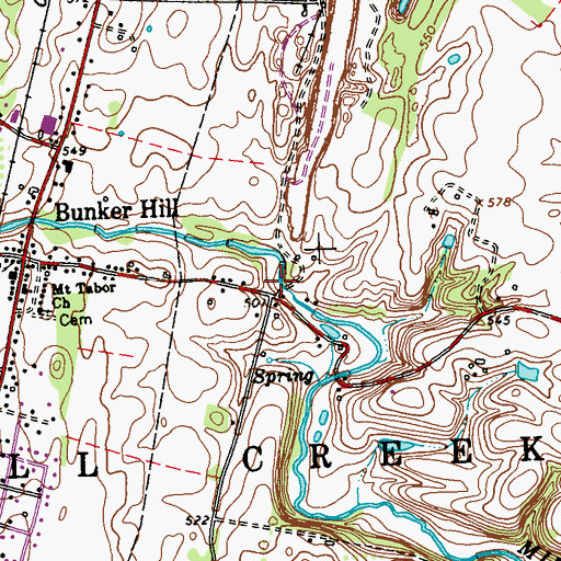 Topographic Map of Reese Mill (historical), WV