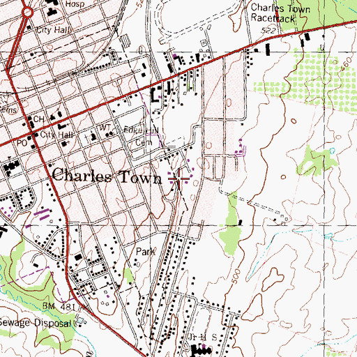 Topographic Map of Brooke Haven, WV