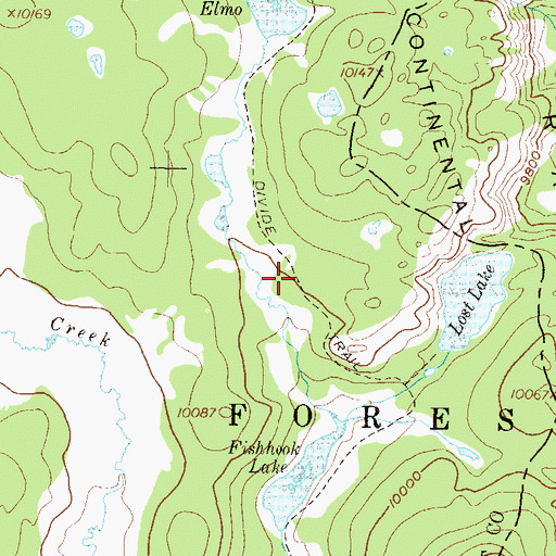 Topographic Map of Divide Trail, CO