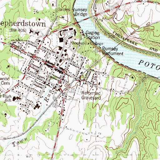 Topographic Map of Christ Reformed Church, WV