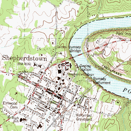 Topographic Map of Fort Shepherd (historical), WV