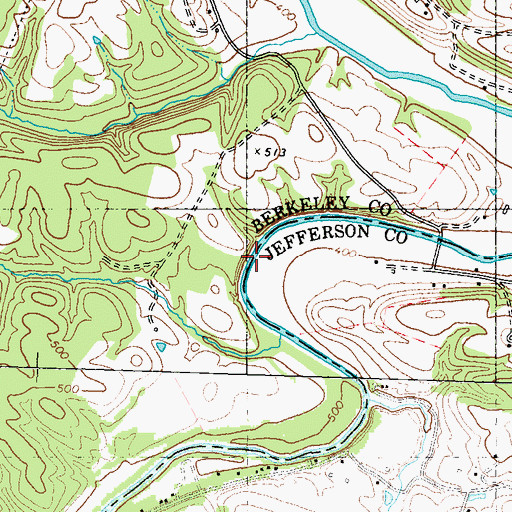 Topographic Map of Paynes Ford, WV