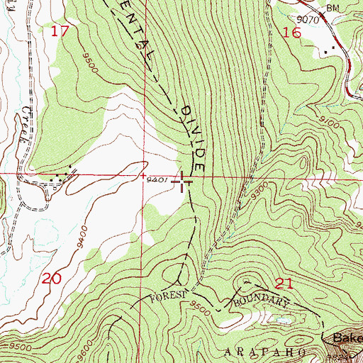 Topographic Map of Rabbit Ears Pass, CO
