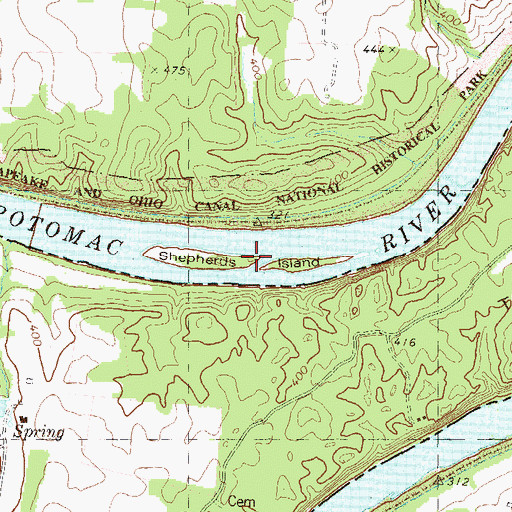 Topographic Map of Shepherds Ford, WV