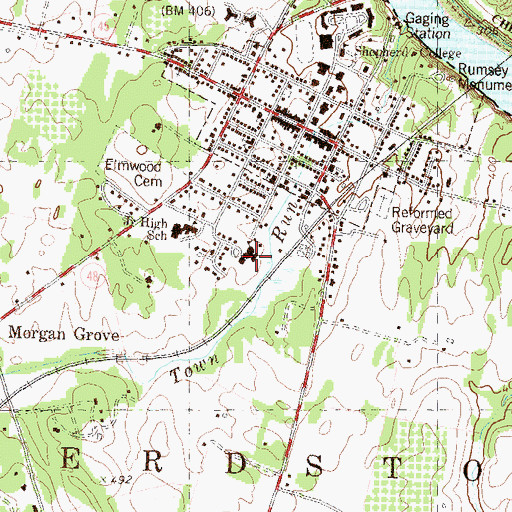 Topographic Map of Shepherdstown Elementary School, WV