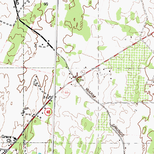 Topographic Map of Walpers Cross-Roads, WV