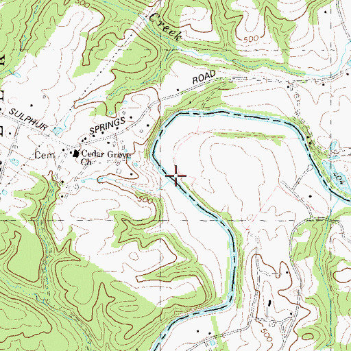 Topographic Map of Whitmores Ford, WV