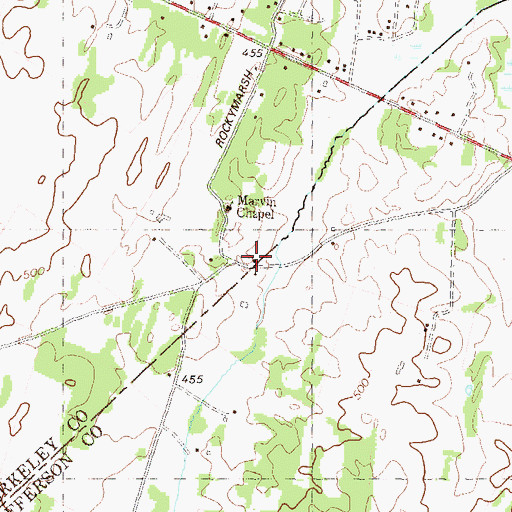 Topographic Map of Wynkoop Spring, WV