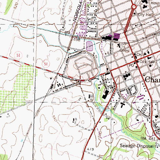 Topographic Map of Zion Baptist Church, WV