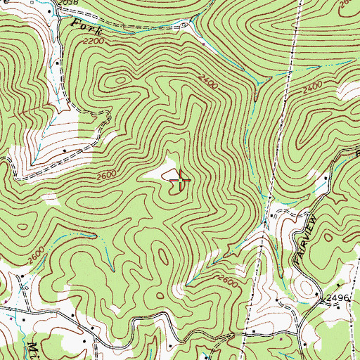 Topographic Map of Buffalo Bull Knob, WV