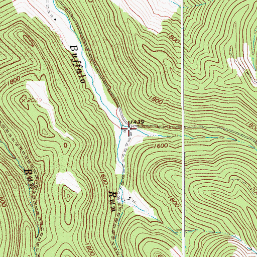 Topographic Map of Buffalo School (historical), WV