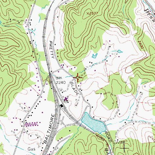 Topographic Map of Cookman School (historical), WV