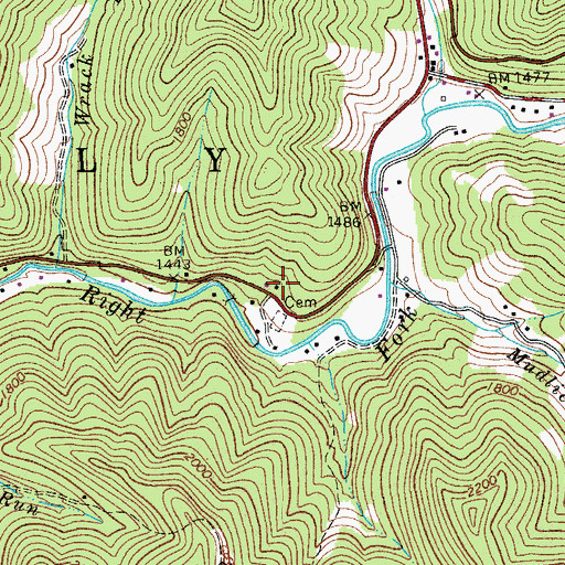 Topographic Map of Cool Spring School (historical), WV