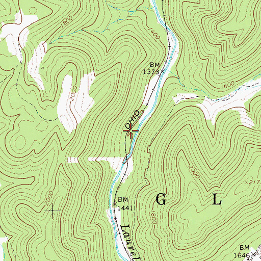 Topographic Map of Defoe (historical), WV