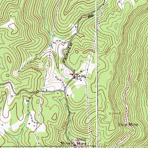 Topographic Map of Gregory School (historical), WV