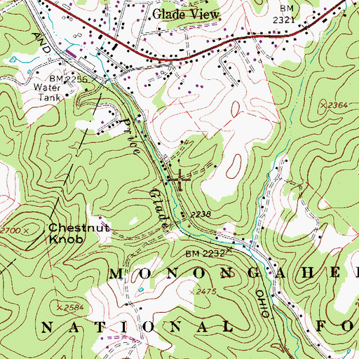 Topographic Map of Hollister School (historical), WV