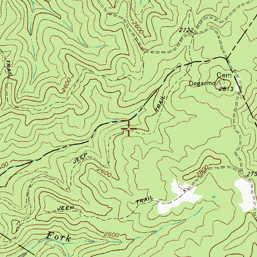 Topographic Map of Mayton (historical), WV