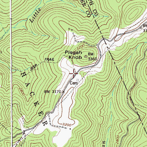 Topographic Map of Morgan School (historical), WV