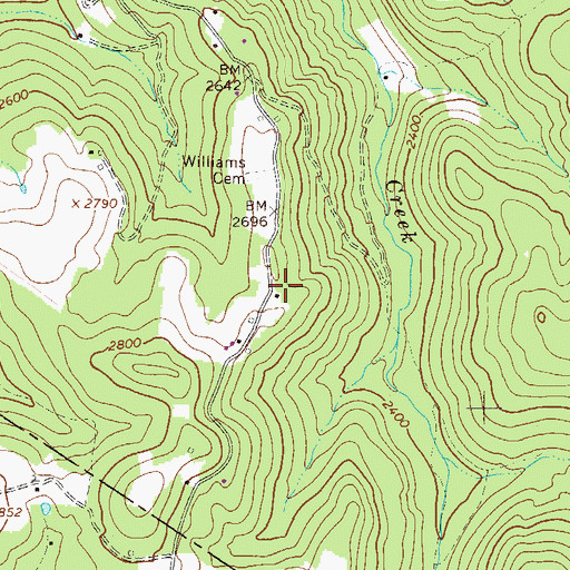 Topographic Map of Mullen School (historical), WV