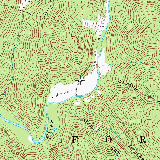 Topographic Map of Pantherlick School (historical), WV