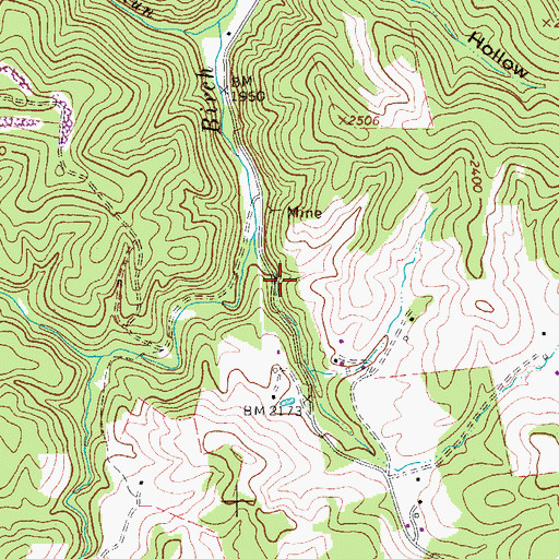 Topographic Map of Pine Grove School (historical), WV