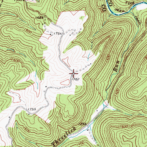 Topographic Map of Pleasant View School (historical), WV