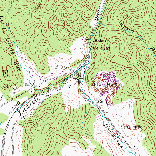 Topographic Map of Reynolds School (historical), WV