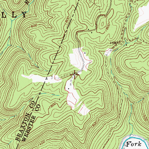 Topographic Map of Saffles Retreat School (historical), WV