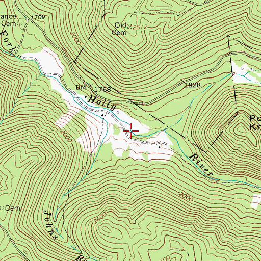 Topographic Map of Vance School (historical), WV