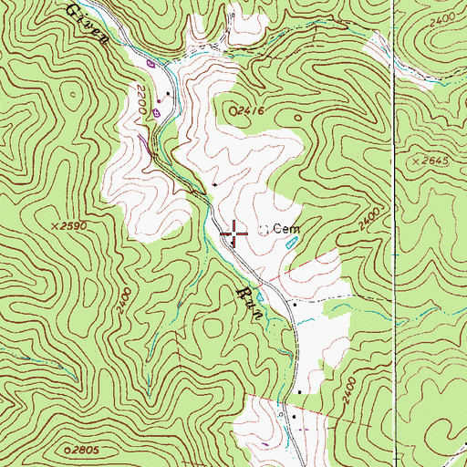 Topographic Map of Watson School (historical), WV