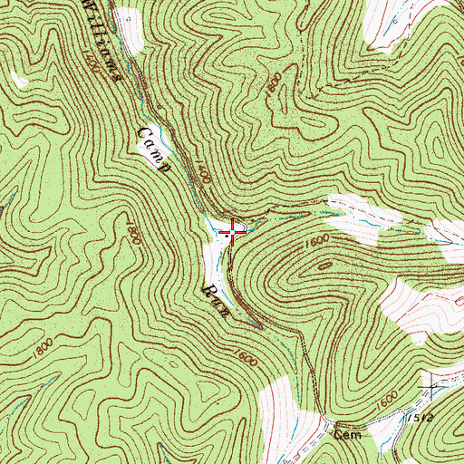 Topographic Map of Williams Camp School (historical), WV