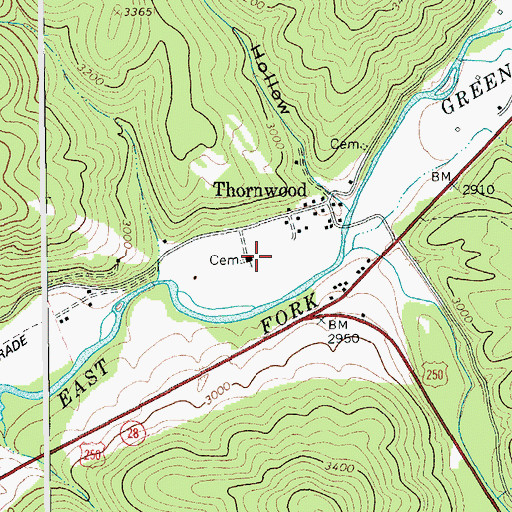 Topographic Map of Dunlevie Methodist Church (historical), WV