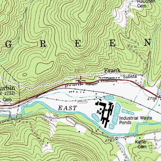 Topographic Map of Frank African Methodist Episcopal Church, WV