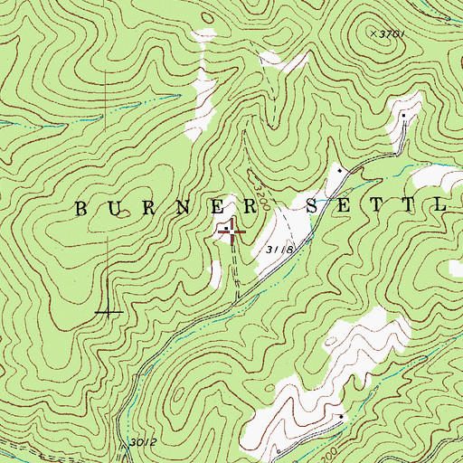 Topographic Map of Grassy Ridge School (historical), WV