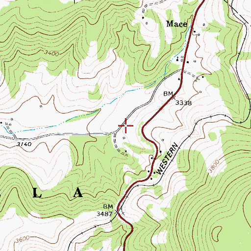 Topographic Map of Mace School (historical), WV