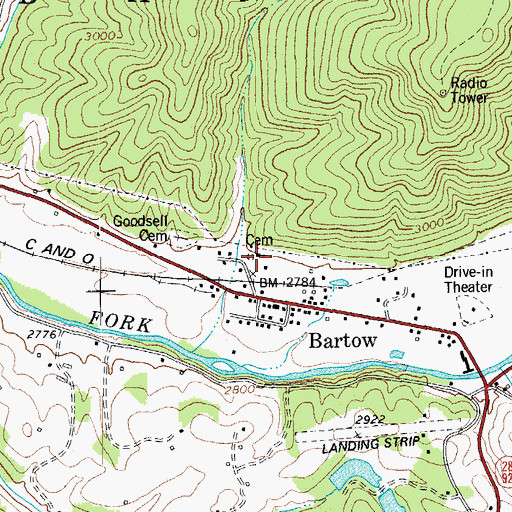 Topographic Map of Saint Mark Cemetery, WV