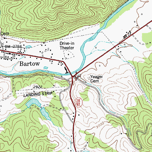 Topographic Map of Travellers Repose, WV