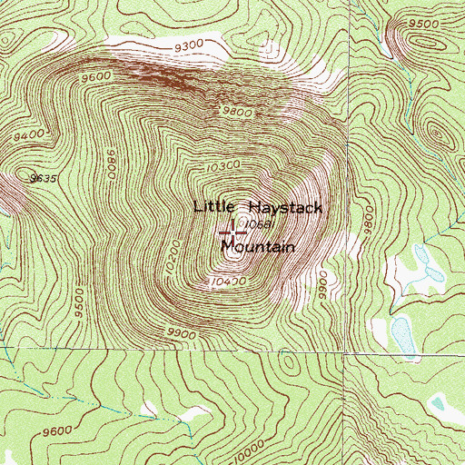 Topographic Map of Little Haystack Mountain, CO
