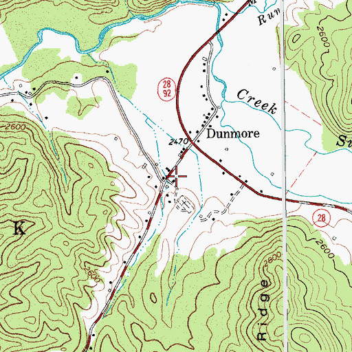 Topographic Map of Baxter Presbyterian Church, WV