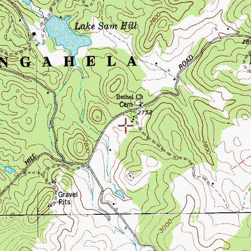 Topographic Map of Bethel School (historical), WV