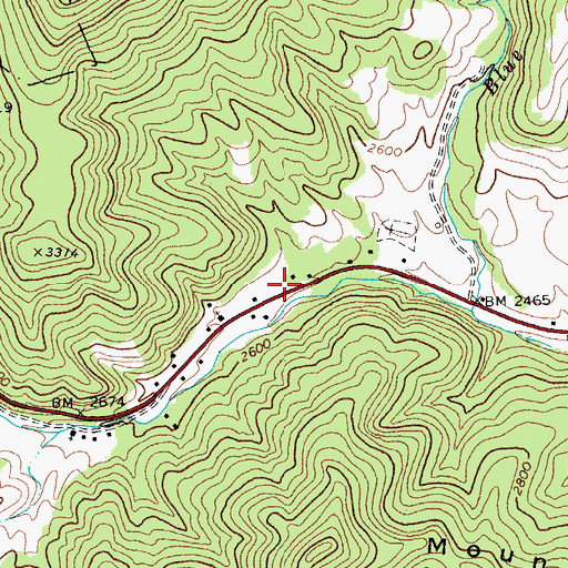 Topographic Map of Blue Lick School (historical), WV