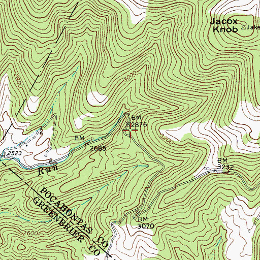 Topographic Map of Boggs Run School (historical), WV