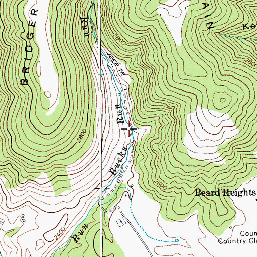 Topographic Map of Buck Run School (historical), WV