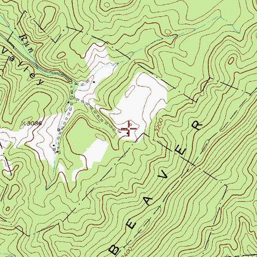 Topographic Map of Burr, WV