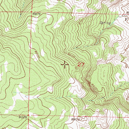 Topographic Map of Bailey Ranch, CO