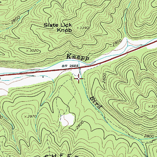 Topographic Map of Camp Copperhead (historical), WV
