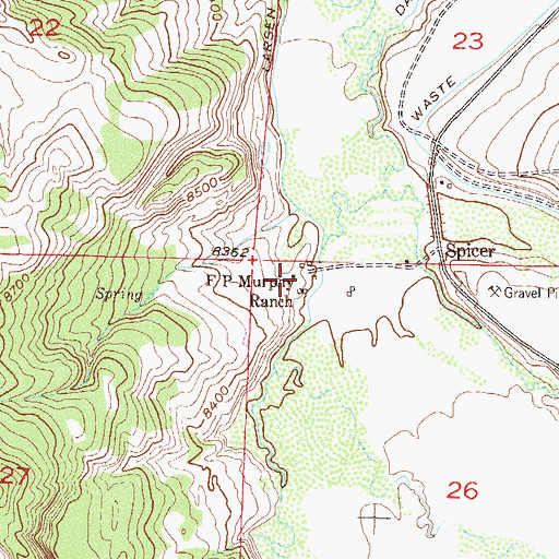 Topographic Map of F P Murphy Ranch, CO