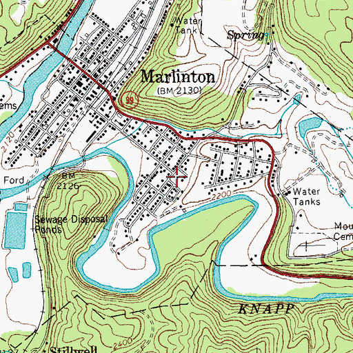 Topographic Map of Fort Greenbrier (historical), WV