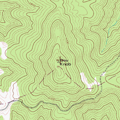 Topographic Map of Gay Knob Fire Tower (historical), WV