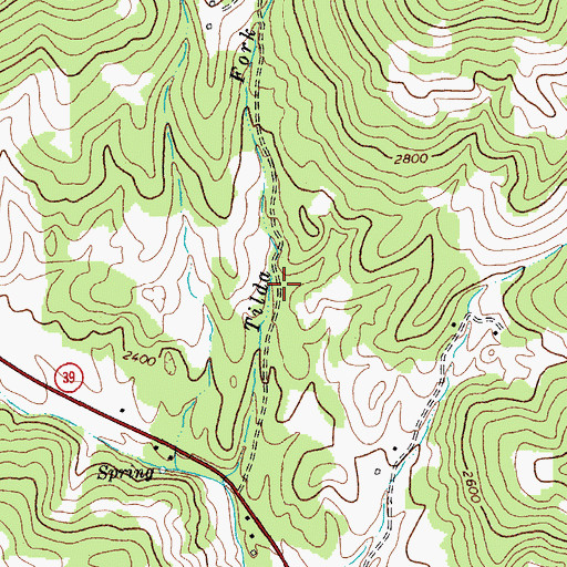 Topographic Map of Grimes School (historical), WV